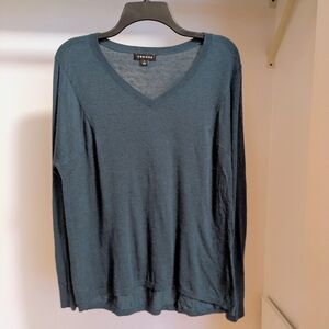 Trouve Dark Green V-Neck Sweater Size Small